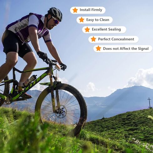 NICEDACK Airtag Bike Mount مخفي، حماية ضد السرقة للدراجة الجبلية AirTag، حامل دراجة هوائي مقاوم للماء، مناسب لجميع دراجات MTB مع حجم سماعة الرأس 31.8 مم in Kuwait