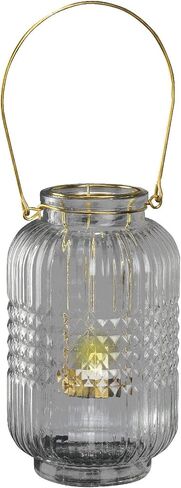 Candle Holder - Pedestal Based Diamond Cut Glass Hurricane Candleholder, 10-Inch, Clear in Saudi Arabia
