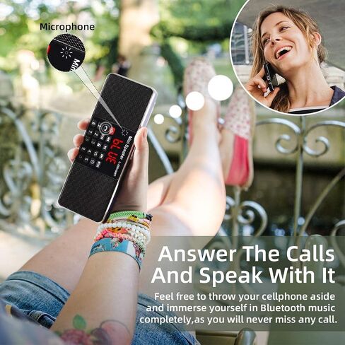 PRUNUS J-288 Portable Radio AM FM Radio, Stereo Bluetooth Speaker | Sleep Timer, Power-Saving Display, Ultra-Long Antenna, AUX Input & USB Disk & TF Card MP3 Player, NO Manual Preset in Kuwait