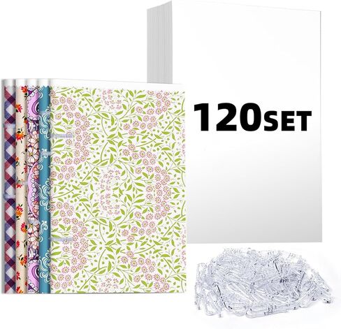 لوحات تنظيم القماش، لوحات كتب هزلية مع مشابك تمساح بلاستيكية على شكل حرف U، لوحات مجلات مقاس 10.6 * 8.2 بوصة لطي وتخزين القماش يبقيه مستقيمًا (120 قطعة) in Kuwait