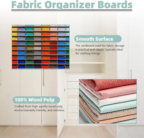 لوحات تنظيم القماش، لوحات كتب هزلية مع مشابك تمساح بلاستيكية على شكل حرف U، لوحات مجلات مقاس 10.6 * 8.2 بوصة لطي وتخزين القماش يبقيه مستقيمًا (120 قطعة) in Kuwait