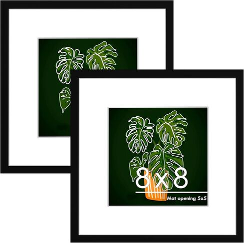 مجموعة إطارات صور PEALSN مقاس 20 × 28 مكونة من قطعتين، صور عرض 16 × 24 مع حصيرة أو 20 × 28 بدون حصيرة لعرض التثبيت على الحائط، إطارات الملصقات، أسود in Kuwait