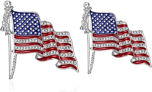 العلم الأمريكي دبابيس العلم الأمريكي شارة دبابيس نجمة التلبيب دبابيس اكسسوارات تألق الماس كريستال حجر الراين قبعة وطنية تك شارة دبابيس in Kuwait
