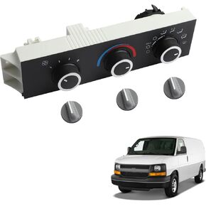 599-217 Front A/C Heater Control Switch Compatible with 1996-2014 Chevy Express 1500 GMC Savana 1500 1996-2020 Chevy Express Savana 2500 3500 C4500 C5500 Climate Control Module Replace 15073274