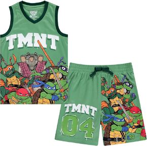 Teenage Mutant Ninja Turtles Boys Basketball Jersey Shirt and Shorts Clothing Set- Little and Big Boys Sizes 4-20