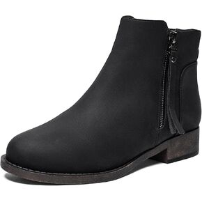 Ataiwee Women's Ankle Boots, Classic Side Zip Comfortable Platform Boots.