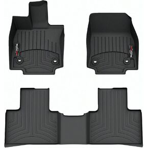WeatherTech Custom Fit FloorLiners for Lexus RX, RX Plug-in Hybrid, RX 500h, RX Hybrid - 1st & 2nd Row (441795-1-2), Black