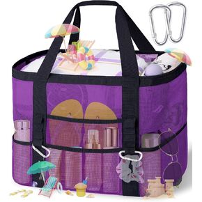 XX-Large Mesh Beach Bag Tote with 9 Pockets for Vacation/Travel & Beach Essentials