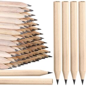 Yexiya Golf Pencils Bulk Half Pencils 2 HB 3.5 Pre Sharpened Hexagonal Yellow Wood Mini Pencils for Kids School Classroom Baby Shower Bridal Wedding Office Supplies(80 Pcs)