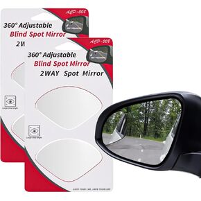 Blind Spot Mirrors, Fan Shaped Blind Spot Mirror for Car, Truck, Bike, Universal, HD, Stick on, Frameless, Convex, Wide Angle, Side Mirror Blindspot, 360° Adjustable Blind Spot Mirrors, Pack of 4
