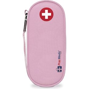 PracMedic Bags EpiPen Carry Case- Insulated Compact Epi Pens Carrying Case holds 2 Epipens or Auvi-Q, Inhaler, Medicines for Immediate Access to Allergy Medications During Emergencies (Black)