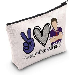TSOTMO TV Show Merchandise Gifts Peace Love Steve Cosmetic Bag For Steve Fans TV Show Inspired Bag Gifts For TV Show Lovers Gift (Steve)