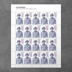 Go for Broke: Japanese American Soldiers of WWII (Sheet of 20) World War II Honors Veterans First-Class Mail Forever Postage Stamps Scott #5593