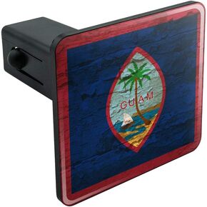 GRAPHICS & MORE Rustic Distressed Guam Flag Tow Trailer Hitch Cover Plug Insert