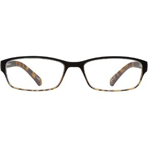 Select-A-Vision Flex 2 Flexible Rectangular Frame Readers, Black Demi, 2.00