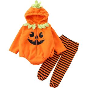Baby Halloween Costumes Funny Cartoon Hoodie Romper with Leg Warmers Infant Newborn Fall Outfit