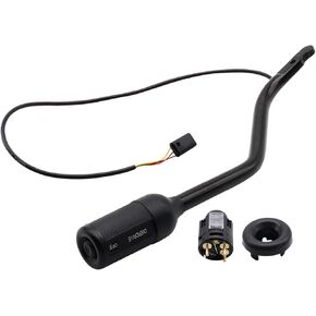 Transmission Gear Shifter Lever Set with Overdrive Shift Button and Cap Compatible with 1992-1997 Bronco F150 F250 F350 F53 F59, Replace for F4TZ-7210-B, F2TZ-7210-F