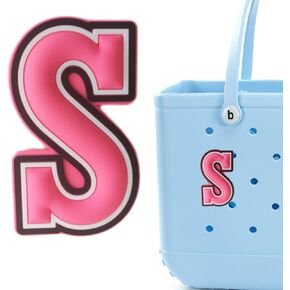 Letter Charms for Bogg Bag，Alphabet Lettering Accessories Charms Compatible with Bogg Bag Original All Models, Insert Decorative Letter for Handbag Beach Tote Bag