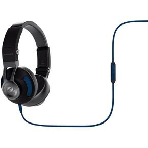JBL سماعات راس ستيريو فوق الاذن بريميوم S300 من سينكروس مع جهاز تحكم عن بعد بثلاثة ازرار من ابل، ابيض/احمر