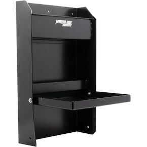 Extreme Max 5001.6119 Junior Wall-Mount Aluminum Work Station Storage Cabinet Flip-Out Work Tray with Paper Towel Rack Organizer for Enclosed Race Trailer Shop Garage Storage - Black in Kuwait