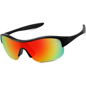 FEISEDY Polarized Sports Sunglasses for Kids Youth Baseball Cycling Running Glasses for Boys Girls Age 3-12 B0142