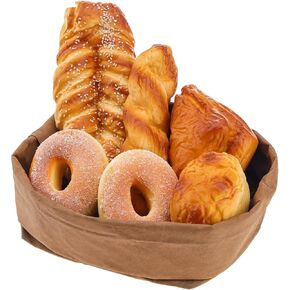 5pcs Realistic Artificial Bread Decoration Set Fake Faux Food Baguette Caterpillar Home Kitchen Restaurant Wedding Festival Party Prop