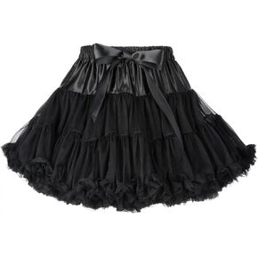 Women’s Petticoat Skirts Tulle Underskirts Chiffon Half Slips Fluffy Ballet Dress