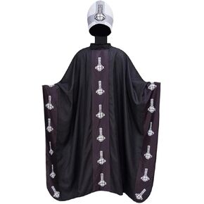 Horror Papa Emeritus Costume Adult Ghost Papa Costume Medieval Gothic Wizard Witch Costume Robe
