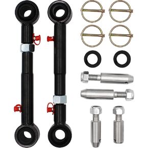 2034 Front Swaybar Quicker Disconnect System Replace for JKS Compatible with 2007-2018 Wrangler JK JKU,with 2.5" - 6" Lifts Adjustable (Black)