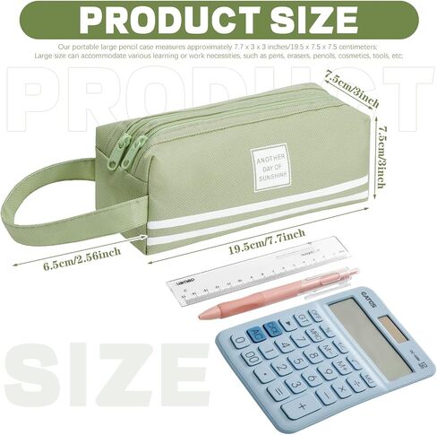 Teling 32 Pcs Bulk Large Capacity Pencil Case Pen Pouch Colored Portable Pencil Bag with Handle Cosmetic Bag Office Stationery Organizer for Teen School Girl Boy Men Women Adults Students in Saudi Arabia