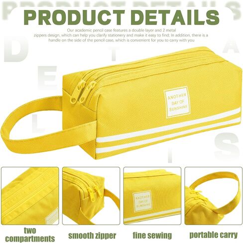 Teling 32 Pcs Bulk Large Capacity Pencil Case Pen Pouch Colored Portable Pencil Bag with Handle Cosmetic Bag Office Stationery Organizer for Teen School Girl Boy Men Women Adults Students in Saudi Arabia
