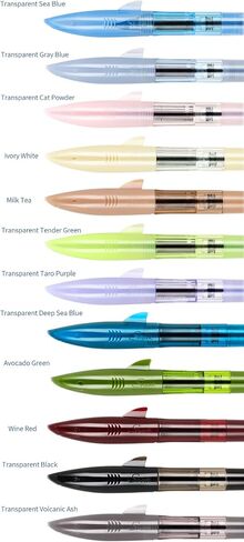 Jinhao Fountain Pen New Shark Shape Set of 12 PCS, Fine Nib Diversity Color Pen with Refillable Converters, School Office Supplies in Saudi Arabia
