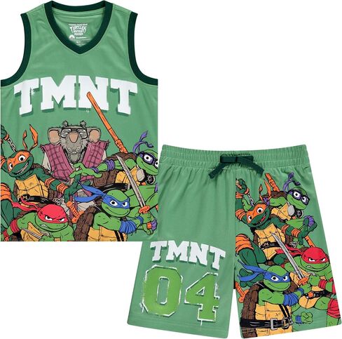 Teenage Mutant Ninja Turtles Boys Basketball Jersey Shirt and Shorts Clothing Set- Little and Big Boys Sizes 4-20 in Saudi Arabia