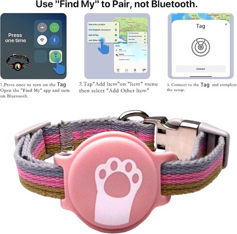 طوق تعقب Cat Locator Pet GPS - مكتشف Fi ومراقبة النشاط مع طوق قابل للتعديل للتحكم في المحيط، جهاز تتبع مقاوم للماء IP67، تتبع في الوقت الحقيقي، بدون رسوم شهرية (iOS فقط) in Saudi Arabia