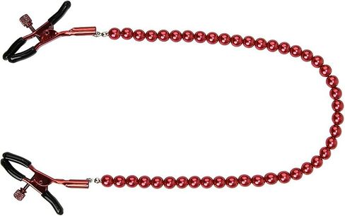 Nipple Clamp Adjustable Pressure Pearl Body Chains Necklace 316L Stainless Steel Nipple Clips Non Piercing Body Jewelry for Women Men Faux Body Jewelry in Saudi Arabia