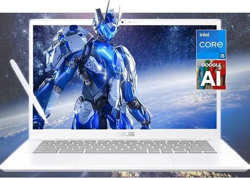 كمبيوتر محمول ASUS Chromebook Touchscreen Flip 2in1 - 14 بوصة WUXGA 1920x1200 - جهاز Google Chromebook اللوحي - لوحة مفاتيح بإضاءة خلفية - AMD Ryzen 3-7320C - Wi-Fi 6 - USB C - HDMI (ذاكرة وصول عشوائي سعتها 8 جيجابايت | SSD سعة 128 جيجابايت + بطاقة SD سعة in Saudi Arabia