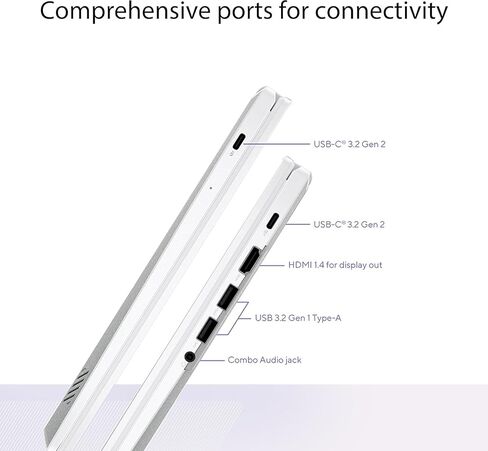 كمبيوتر محمول ASUS Chromebook Touchscreen Flip 2in1 - 14 بوصة WUXGA 1920x1200 - جهاز Google Chromebook اللوحي - لوحة مفاتيح بإضاءة خلفية - AMD Ryzen 3-7320C - Wi-Fi 6 - USB C - HDMI (ذاكرة وصول عشوائي سعتها 8 جيجابايت | SSD سعة 128 جيجابايت + بطاقة SD سعة in Saudi Arabia
