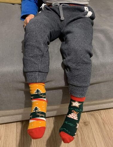 Funny Christmas Socks for Kids. Cool Christmas Socks Boys and Xmas Socks Girls with Rudolph, Snowman, Santa Claus in Saudi Arabia