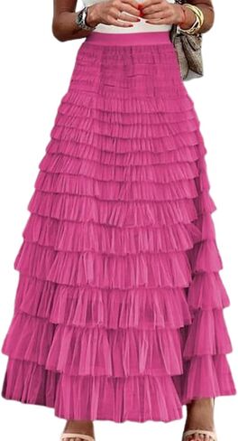 2024 New Elegant Solid Color High Waist A-line Skirt in Saudi Arabia