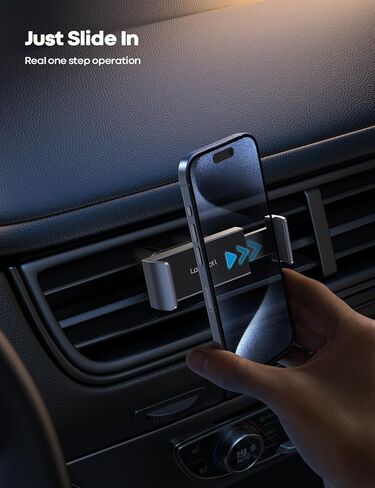 Lamicall Car Vent Phone Mount Two Grips Design Phone Holders for Your Car | Universal Car Phone Holder, Hands Free Phone Mount for iPhone 17 16 15 14 13 12 11 Mini SE Pro Smartphone for Women Men Black in Kuwait