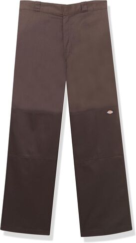 بنطال عمل رجالي فضفاض بركبة مزدوجة من Dickies، بني داكن in Kuwait