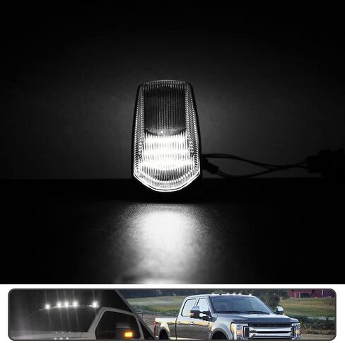 5Pcs White LED F250 Cab Roof Marker Light for Ford F250 F350 F450 F550 Super Duty 2017 2018 2019 2020 2021 2022 Top Clearance Light Roof Running Light Pickup Truck Smoked Lens in Saudi Arabia