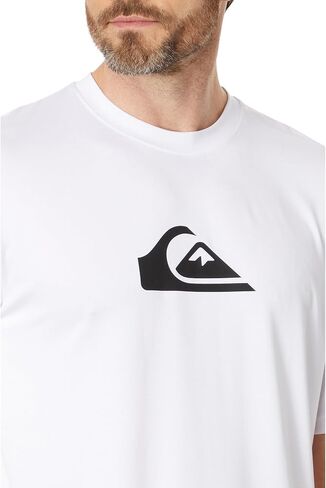 تيشيرت Quiksilver Everyday Surf بأكمام قصيرة أبيض/أبيض MD in Saudi Arabia