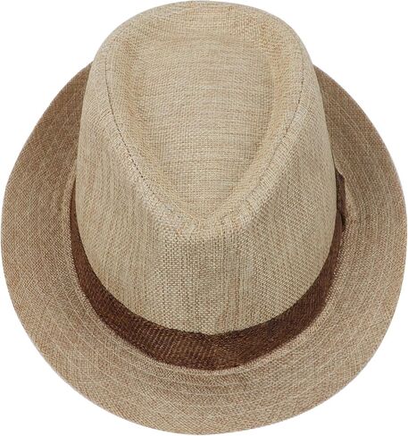 Men Straw Fedora Hat Fedora Hats Trilby Hat Sun Hat Panama Hat Wool Straw Beach Hat Bucket Roll Up Straw Fedoras Sunhats in Saudi Arabia