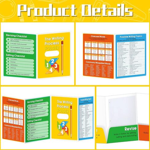 12 حزمة من مجلدات جيب عملية الكتابة من كارينهي، متعددة الألوان، مجلد ملفات، نمط الجيب، 9 1/2 بوصة × 12 بوصة in Kuwait