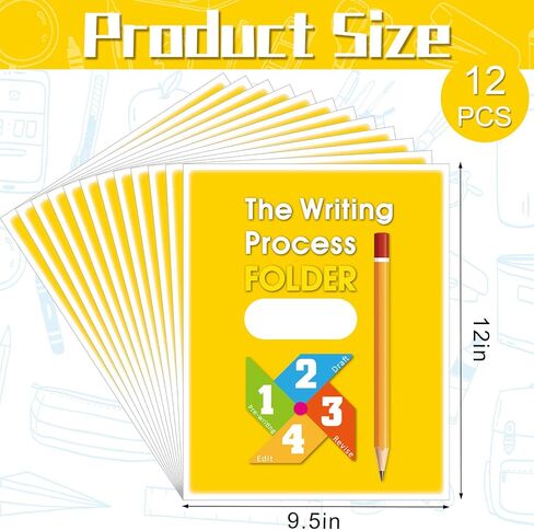 12 حزمة من مجلدات جيب عملية الكتابة من كارينهي، متعددة الألوان، مجلد ملفات، نمط الجيب، 9 1/2 بوصة × 12 بوصة in Kuwait