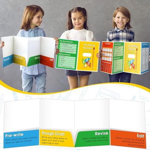 12 حزمة من مجلدات جيب عملية الكتابة من كارينهي، متعددة الألوان، مجلد ملفات، نمط الجيب، 9 1/2 بوصة × 12 بوصة in Kuwait