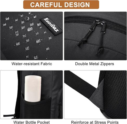 Black Backpack for School Teens Boys Girls, Lightweight Casual Backpacks for Men and Women, Classic Basic Water Resistant Casual Daypack, 15.6 Inch Laptop Bookbag for College High School Work Travel in Kuwait