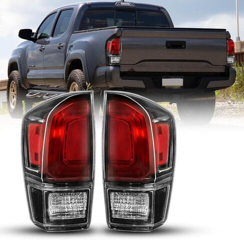 AUTOONE For Toyota Tacoma Tail Lights Assembly, Black Smoked Tail Lamp Assembly Fit for 2016-2023 Tacoma Pickup Rear Factory OEM Driver Side & Passenger Side, Without Bulbs in Kuwait