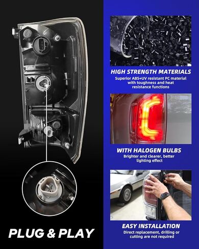AUTOONE For Toyota Tacoma Tail Lights Assembly, Black Smoked Tail Lamp Assembly Fit for 2016-2023 Tacoma Pickup Rear Factory OEM Driver Side & Passenger Side, Without Bulbs in Kuwait